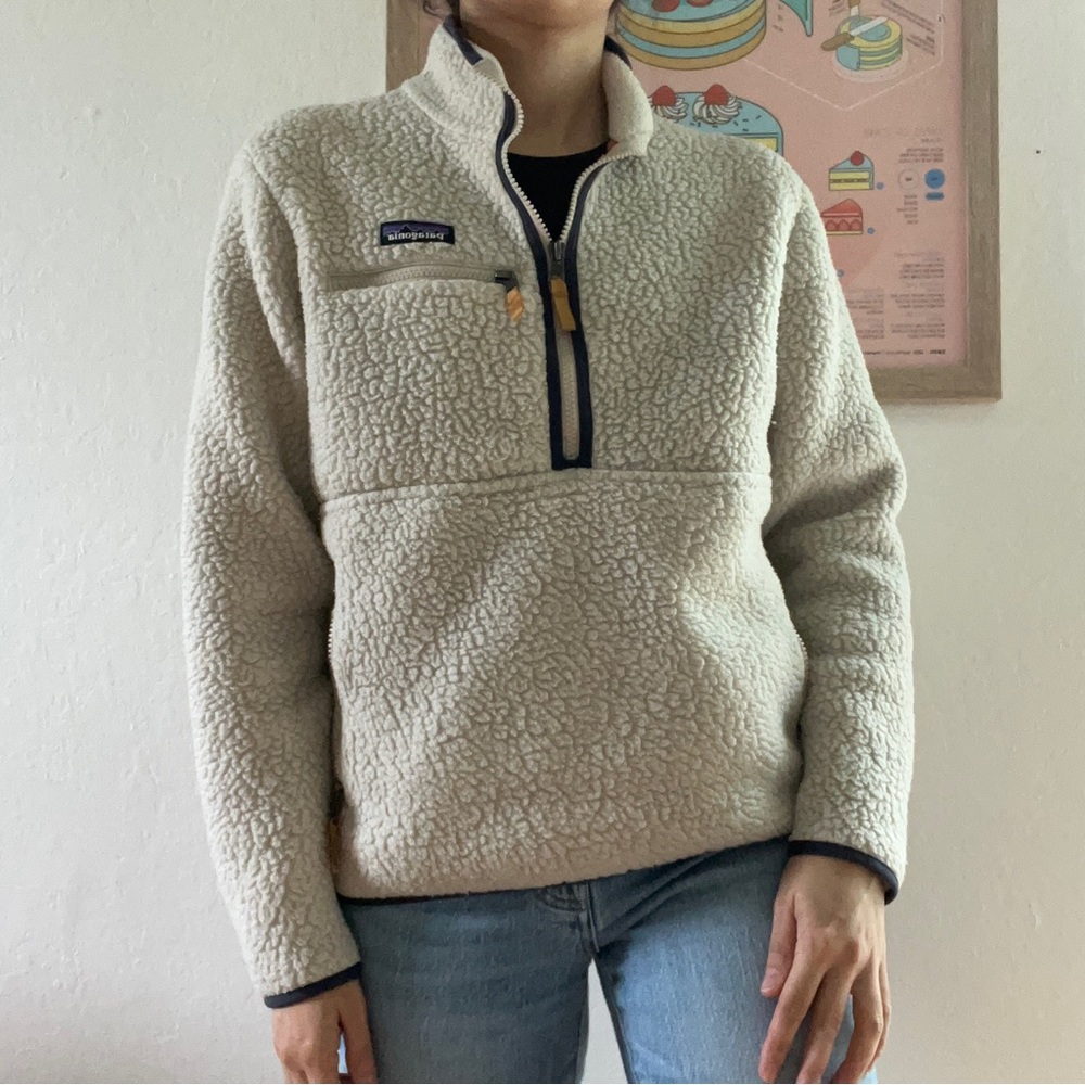 Patagonia Teddy Quarter Zip Sz S